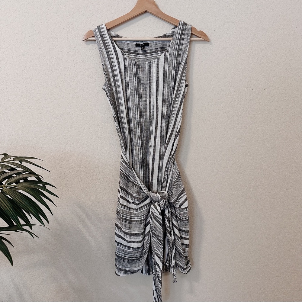 Anthropologie Drew Cotton Linen Blend Tie Front Dress